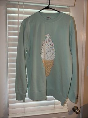 Living fully Ice Cream Crewneck Sweatshirt - Light Mint